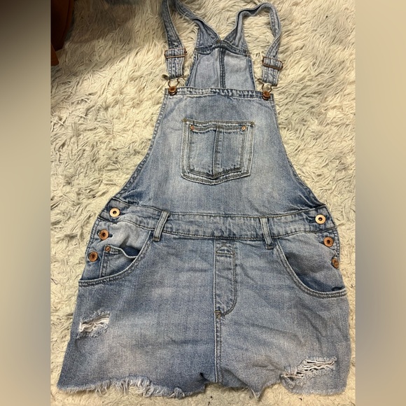 American Rag Jean Short Overalls - Picture 1 of 8